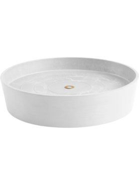 Ecopots Saucer Wheels Amsterdam 40 Pure White