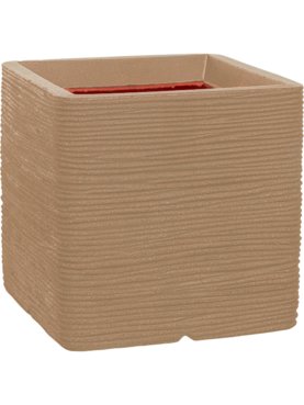 Capi Nature Rib NL Pot Vierkant Beige