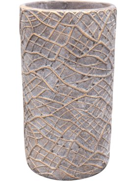 Denzel Pot Tall Shiny Concrete